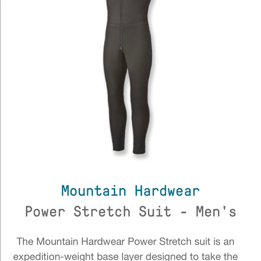 Mountain Hardwear power stretch suit.
